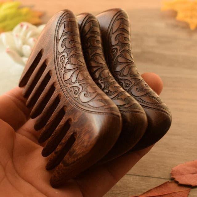 Wood Comb Super Wide Hair tooth.